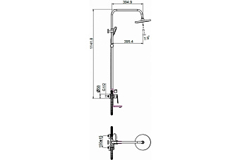 Душевая система Maxonor MN2471D чёрный