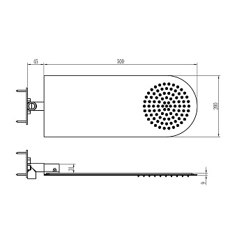 Верхний душ RGW Shower Panels 21140631-01 SP-61 хром