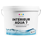 Краска для минеральных поверхностей акриловая/моющаяся VINCENT DECOR Intérieur Aqua 7 I-7 Прозрачный основа C 8,1л