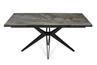 Кухонный стол раскладной AERO 90х160х76см закаленное стекло/керамика/сталь Alpine