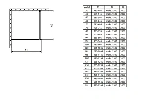 Душевая перегородка Radaway Modo New II 95 389095-01-01 профиль Хром стекло прозрачное