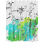 Шторка для ванной WASSERKRAFT Dill 200х200см мультицвет