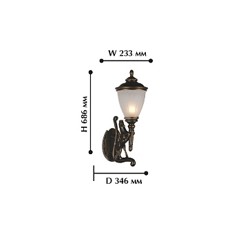 Светильник фасадный Favourite Guards 1334-1W 60Вт IP44 E27 коричневый
