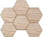 Керамическая мозаика ESTIMA Selection Mosaic/SI02_NS/25x28,5x10/Hexagon бежевый 25х28,5см 0,071кв.м.