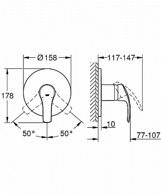 Смеситель для душа GROHE Eurosmart 24042002 хром