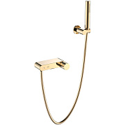 Смеситель для ванны Boheme Stick 123-GG белый/золотой
