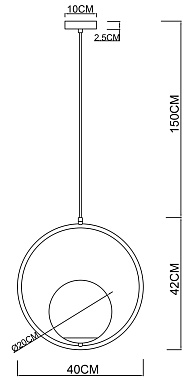 Светильник подвесной Arte Lamp MATISSE A7742SP-1AB 60Вт E27