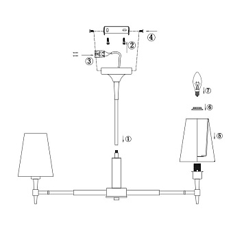 Люстра Maytoni Zaragoza H001CL-05BS 40Вт 5 лампочек E14