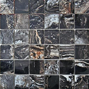 Полированный керамогранит NEODOM Splendida N40001 Mosaico Nairobi Black 5x5 30х30см 0,9кв.м.