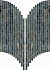 Керамическая мозаика ABK Sensi Signoria PF60009153 Mosaic Ventaglio Labradorite Lux 60х28см 0,67кв.м.