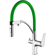 Смеситель для кухни LEMARK Comfort LM3074C-Green с краном для питьевой воды зелёный/хром