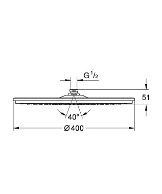 Верхний душ GROHE Rainshower Cosmopolitan 400 28778000 хром