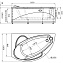 Ванна акриловая RADOMIR Vannesa Варна 2-76-2-1-0-234 165х105см угловая