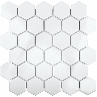 Керамическая мозаика Starmosaic Homework IDL1001 Hexagon small White Glossy 26,5х27,8см 0,96кв.м.