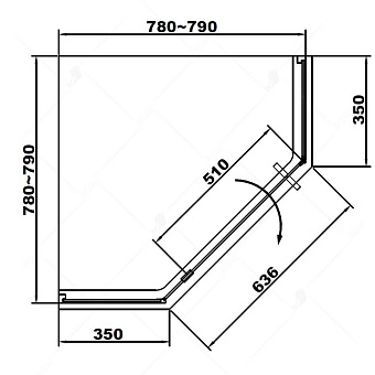 Угловое ограждение RGW Stilvoll 32328188-11 SV-81 195х80см стекло прозрачное