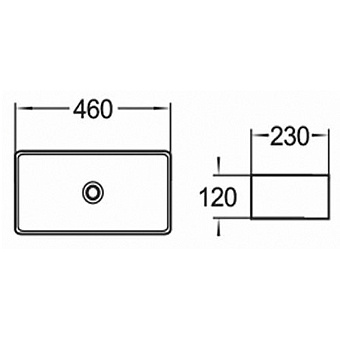 Раковина накладная Comforty 78190 46х23см