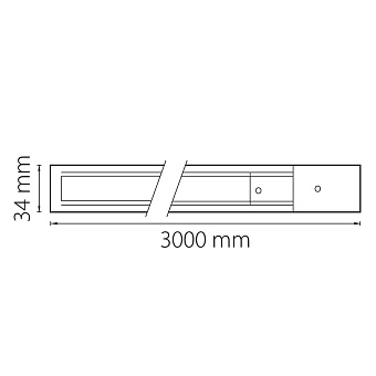 Шинопровод однофазный Lightstar 502035 3000мм белый для трековых светильников
