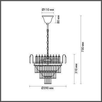 Люстра подвесная Lumion ZOLA 5234/6 240Вт 6 лампочек E14