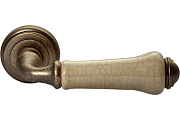 Дверная ручка нажимная MORELLI UMBERTO MH-41-CLASSIC OMB/CH старая матовая бронза/шампань