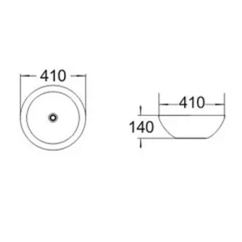 Раковина накладная Comforty J2056S 41х41см