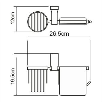 Набор аксессуаров для ванной WASSERKRAFT Lopau K-6000 K-6059 хром 2 предметов