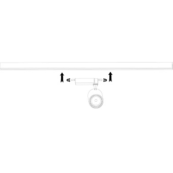 Трековый светильник Maytoni Vuoro TR003-1-30W4K-W 30Вт LED белый для однофазного трека