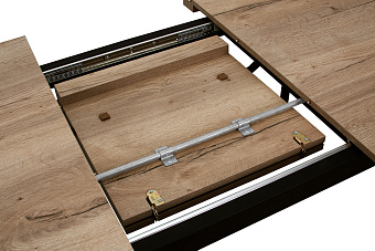 Кухонный стол раскладной AERO 90х160х75см ламинат/сталь White Wood