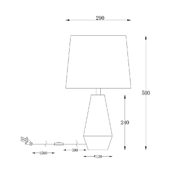 Настольная лампа Maytoni Calvin Table Z181-TL-01-B 60Вт E27