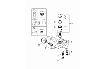 Смеситель для ванны GROHE Eurostyle 23726003 хром