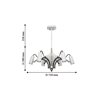 Люстра подвесная Favourite Fabia 2301-6P 30Вт 6 лампочек GU10 LED