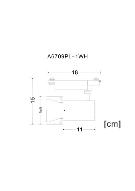 Трековый светильник Arte Lamp FALENA A6709PL-1WH 9Вт LED белый для однофазного трека