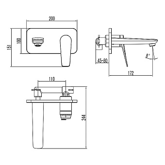 Смеситель для раковины LEMARK Bronx LM3726GM графит