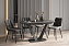 Кухонный стол раскладной AERO 85х120х76см закаленное стекло/керамика/сталь Pietra Grey