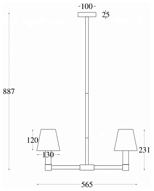 Светильник подвесной Maytoni Tet-a-tet MOD104PL-05B 40Вт E14