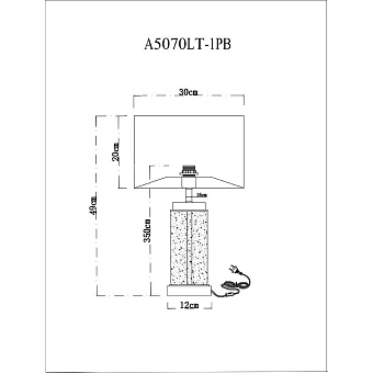Настольная лампа Arte Lamp BAYMONT A5070LT-1PB 60Вт E27