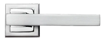 Дверная ручка нажимная MORELLI PIQUADRO MH-37 SC/CP-S матовый хром/хром