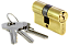 Цилиндр ключ-ключ MORELLI SIMPLE 50C PG 50мм золото