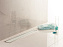 Щелевой душевой трап Pestan Confluo Premium White Glass Line 550 59,6х13,6см горизонтальный сток