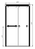 Душевая дверь RADOMIR Лацио 4-10-3-0-0-418 200х120см стекло с узором