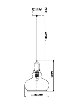 Светильник подвесной Arte Lamp BELL A1992SP-1PB 60Вт E27