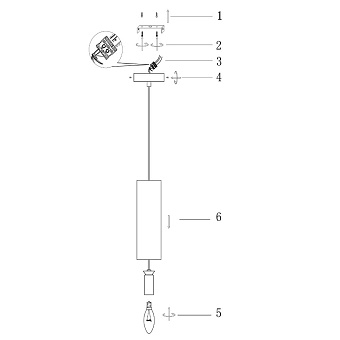 Светильник подвесной Maytoni Eustoma MOD238-PL-01-BL 40Вт E14
