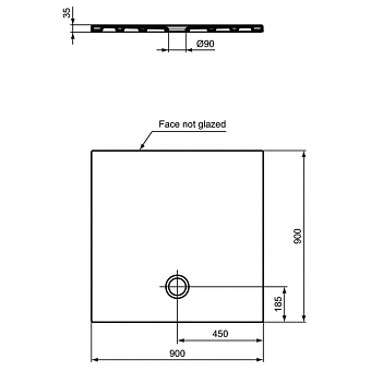 Душевой поддон IDEAL STANDARD STRADA T2554YK 90х90см