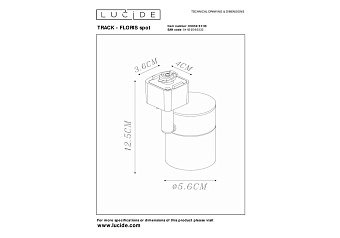 Светильник потолочный Lucide TRACK - FLORIS spot 09952/01/30 50Вт GU10