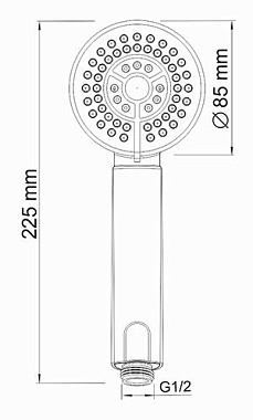 Ручной душ WASSERKRAFT A035 хром