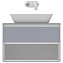 Столешница IDEAL STANDARD CONNECT AIR E0849EQ ДСП 44,2х80,4см glossy light grey + matt white
