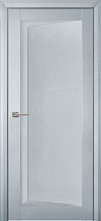 Межкомнатная дверь Uberture Perfecto 105 Светло-серый бархат Экошпон 600х2000мм остеклённая