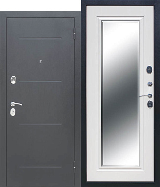 Входная дверь FERRONI Квартирные Гарда 960х2050мм Антик серебро\Белый ясень левая