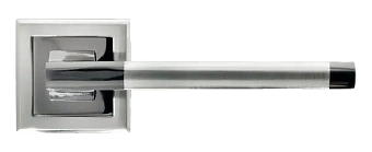 Дверная ручка нажимная MORELLI PANTS MH-35 SN/BN-S белый никель/чёрный никель