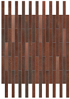 Керамическая мозаика Atlas Concord Италия Blaze A0UV Corten Mosaico Twin 36,1х29,4см 0,636кв.м.