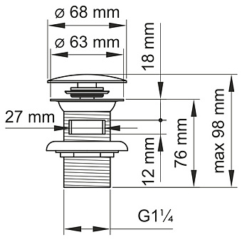 Донный клапан WASSERKRAFT A153